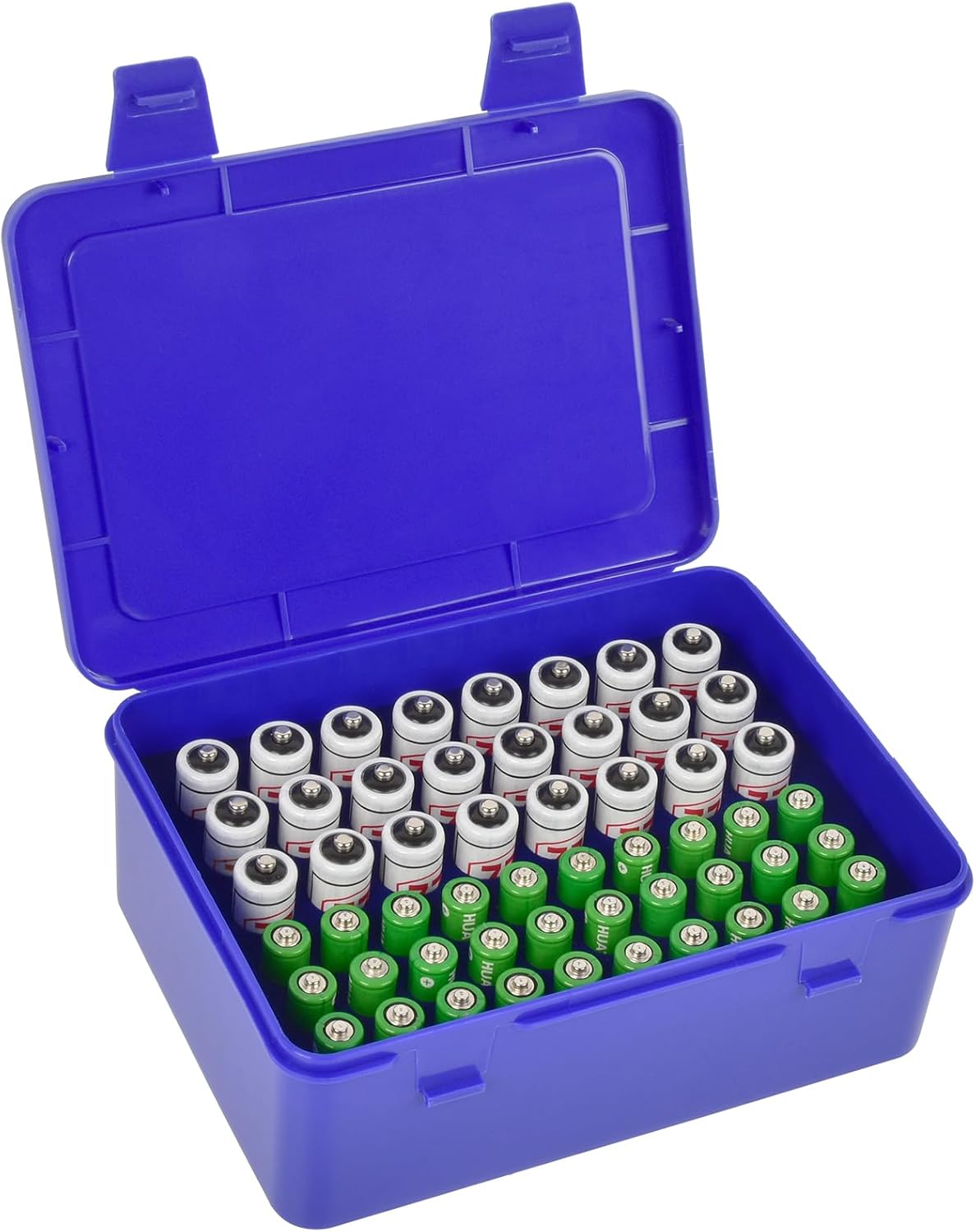 FULLCASE Battery Organizer Storage Case with Tester,Holds 18 AA & 18 AAA Batteries