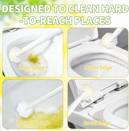 Toilet Bowl Wand Refills for Clorox, Toilet Cleaner Refills,100 Count | Compatible with Clorox Toilet System, Pre-Loaded Cleaner, 3-Layer Scrub Pads, 4X Cleaning Power , Lemon Lavender Scent