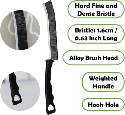 Betanull Crevice Cleaning Brush Set, Multi-Purpose Hard Bristle Brushes for Deep Cleaning Kitchen, Bathroom, Grout, Sink, Cup, Teapot, Bottle, Blender, Corners, Tight Spaces & More