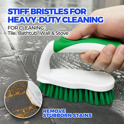 Scrub Brush - 6 Pack, Scrub Brushes for Cleaning, Heavy-Duty Scrub Brush, Stiff Bristles Cleaning Brush, for Kitchen, Bathtub, Floor and Wall Surfaces, Grey