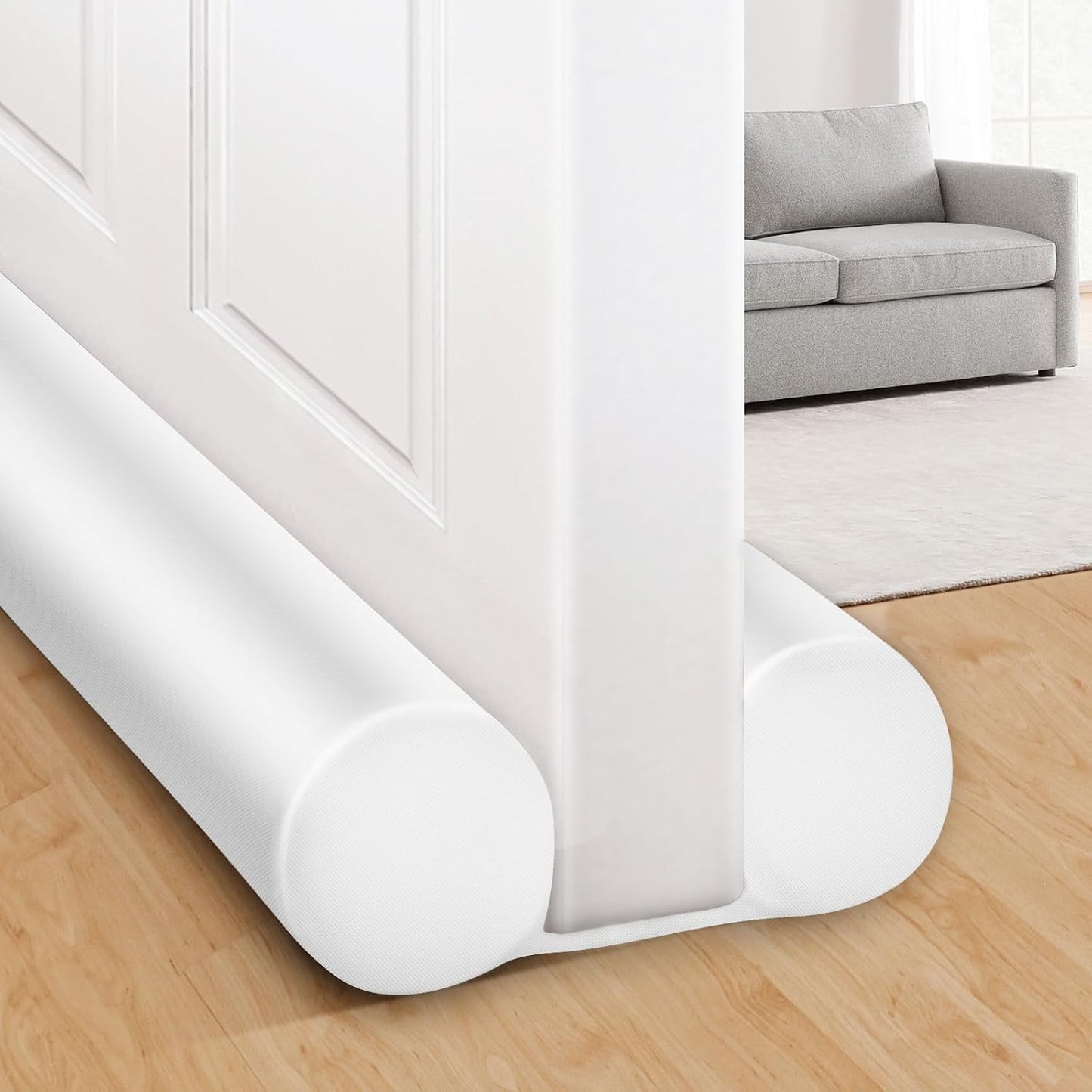 MAXTID Large Door Draft Stopper for Bottom of Doors 36” Under Door Sweep Noise Blocker Black Gap Stoppers Adjustable Doors Seal Sweep Guard Draft, Window Breeze Stoppers, Home Essentials Gadgets