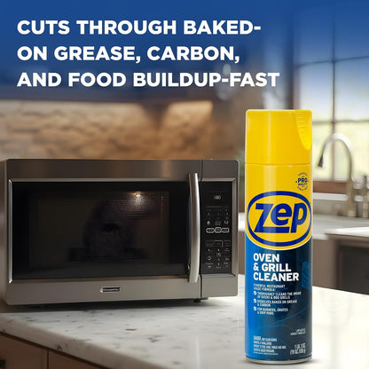 Zep Oven & Grill Cleaner 19oz & Zep Wall Cleaner 18oz - ECBD001 | Heavy-Duty Oven & Grill Cleaner and Foaming Wall Cleaner tackle baked-on grease, wall scuffs, and kitchen messes.