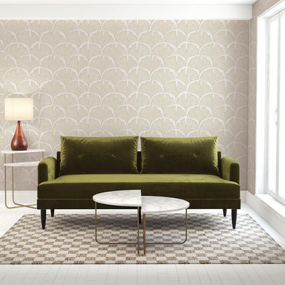 Tempaper x Novogratz Waverly Blue Feather Palm Removable Peel and Stick Wallpaper, 20.5 in X 16.5 ft, Made in The USA