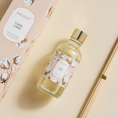Airkeep Reed Diffuser Oil Set with Reed Sticks,Vanilla Aromatherapy Oil Scent Diffuser for Home Office Bathroom Decoration Perfume and Gifts 3.38 oz/100ml