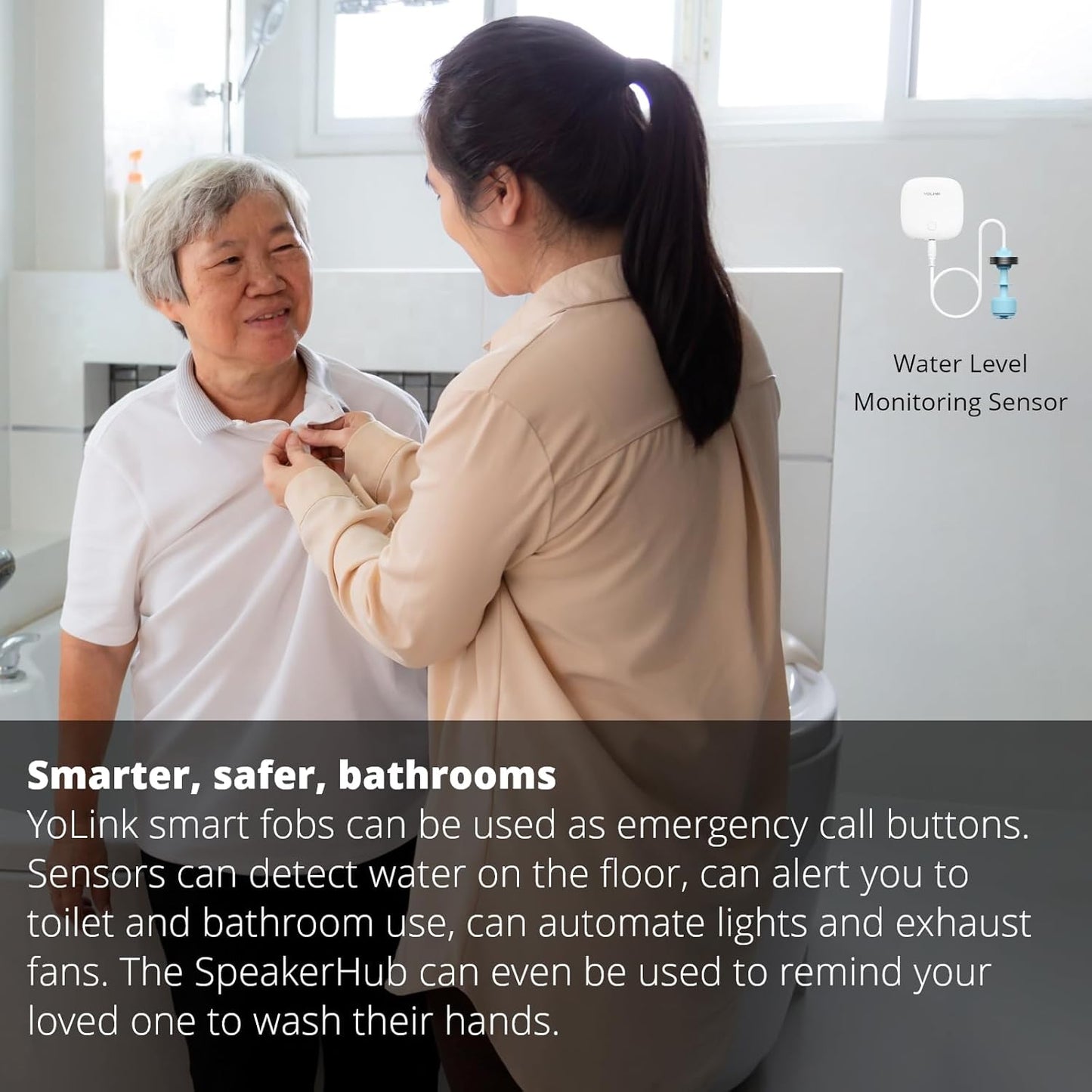 YoLink LoRa Smart Water Level Monitoring Sensor, Wireless Battery-Powered Float Switch Alarm, Sump Pump Alarm, AC Condensate Overflow, Tank Level, Toilet Leak Sensor, 105dB Siren, YoLink Hub Required