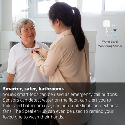 YoLink LoRa Smart Water Level Monitoring Sensor, Wireless Battery-Powered Float Switch Alarm, Sump Pump Alarm, AC Condensate Overflow, Tank Level, Toilet Leak Sensor, 105dB Siren, YoLink Hub Required