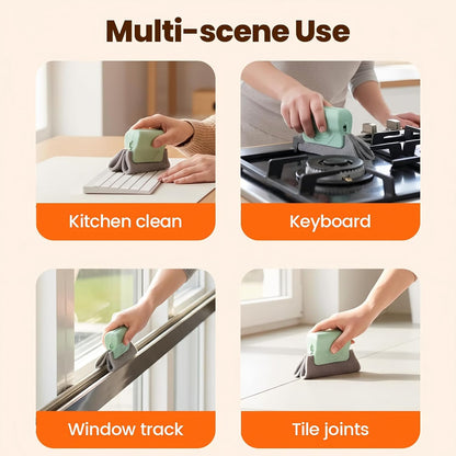 Magic Window Track Cleaner, 2026 New Handheld Window Groove Cleaning Brush Tool Set, Cleaner Brushes for Window lides Gaps Tile Lines Shutter Slats Car Vents & Narrow Gaps (3, Gray)
