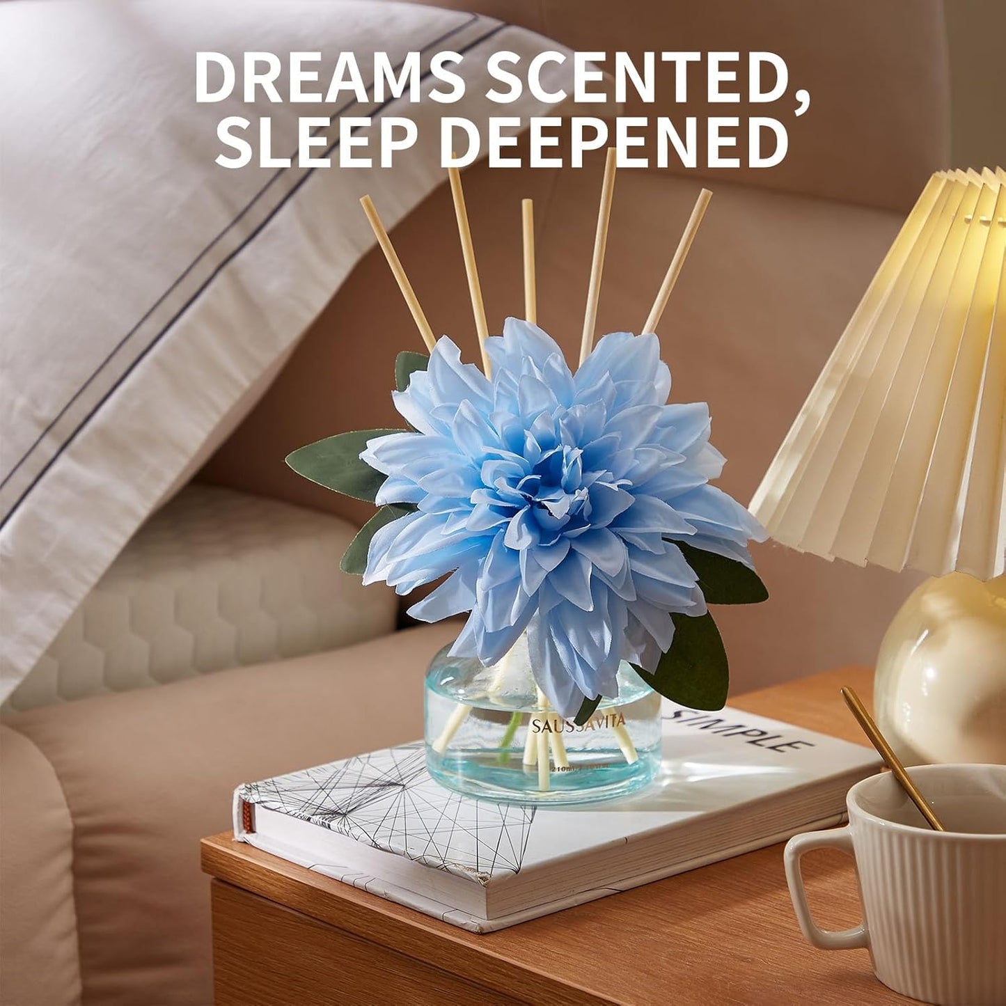 Reed Diffusers Set, 7.10 oz Flower Scented Diffuser with 7 Sticks, Long Lasting Home Fragrance for 120 Days, Perfect for Bathroom, Shelf Decor, Air Fresheners
