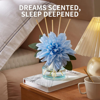 Reed Diffusers Set, 7.10 oz Flower Scented Diffuser with 7 Sticks, Long Lasting Home Fragrance for 120 Days, Perfect for Bathroom, Shelf Decor, Air Fresheners