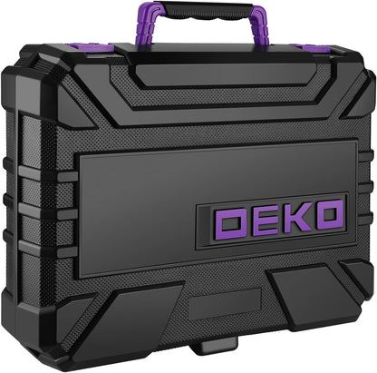 DEKOPRO Tool Set：Tool Kit with 8V Cordless Drill,Tool Box with Drill,Hand Drill Set for Men & Women,Home Tool Kits for House Repair,Handyman,DIY 126 Piece