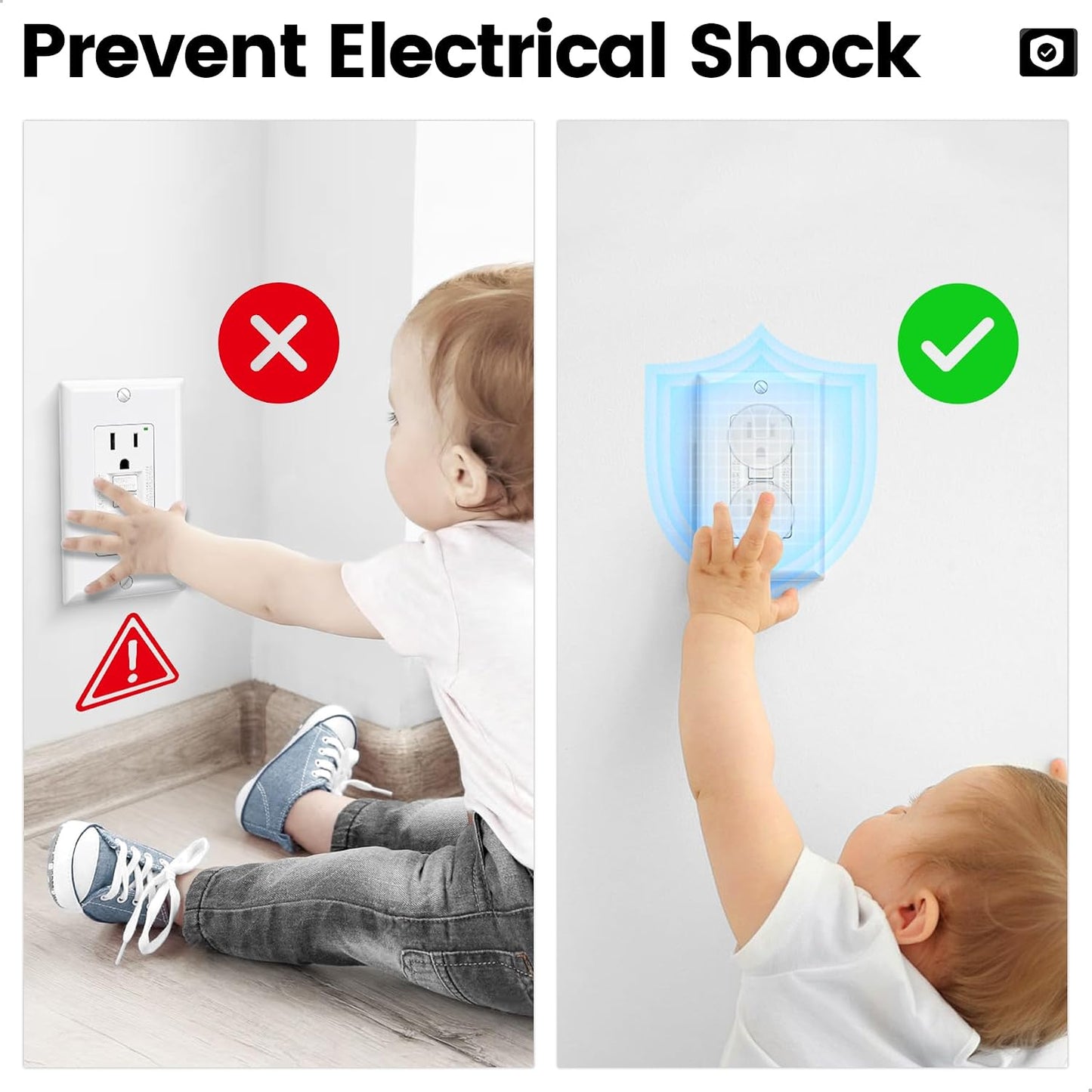 MOJOTORY Clear Outlet Covers for Baby Proofing, 30pcs | Invisible Design, Plug Protector Covers, Electrical Outlet Child Safety Covers, Durable, For Home School and Daycares