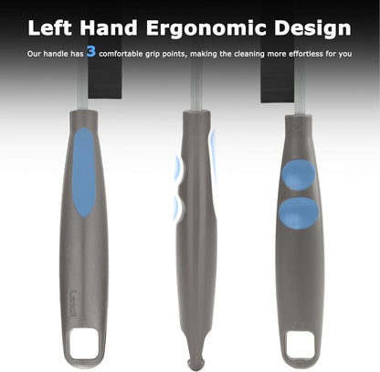 2026 NEW Ergonomic Anti-Slip Handle Grout Brush, 2Pcs Crevice Cleaning Brush, Hard Bristle Multi-Purpose Cleaning Tools, Small Cleaning Brush for Household Use Kitchen Bathroom, Right Hand