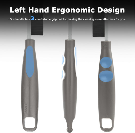 2026 NEW Ergonomic Anti-Slip Handle Grout Brush, 2Pcs Crevice Cleaning Brush, Hard Bristle Multi-Purpose Cleaning Tools, Small Cleaning Brush for Household Use Kitchen Bathroom, Right Hand