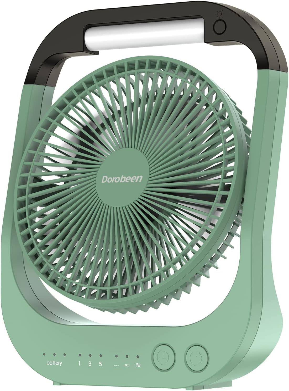 Dorobeen Portable Clip on Fan, Battery Powered, 3 Speed Quiet Rechargeable Mini Desk Fans, 360° Rotate for Home Office Stroller Camping Golf Cart (BLDC Motor)