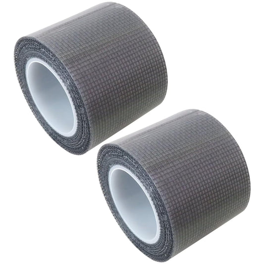 GRABOTE 2 Pack Black Window Screen Repair Tape, 2 in X 16.5 FT (360IN) Screen Repair Kit for Windows or Doors, Strong Adhesive Fiberglass Mesh Patch Tape