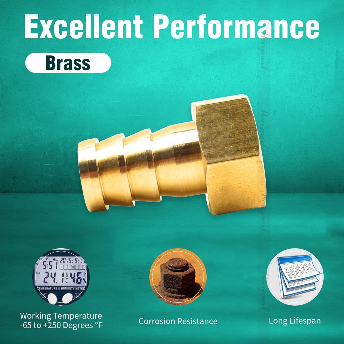 brass 3/4 inch O.D. barb three way shut off ball valve for gas hose air water pvc pex garden tubing fuel line, tee switch splitter fitting
