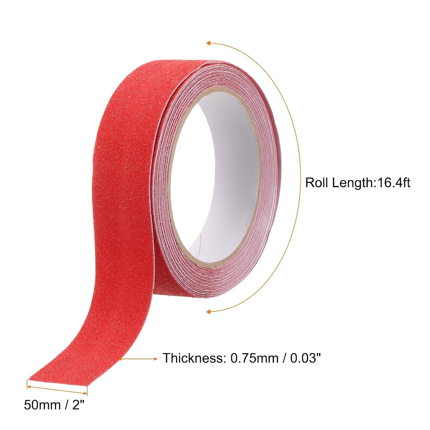 HARFINGTON Anti Slip Traction Tape 2" x 16.4ft Waterproof Non-Slip Grip Tape High Friction Weather Resistant Non Skid Stair Treads Tape for Indoor Outdoor Stair Steps, White