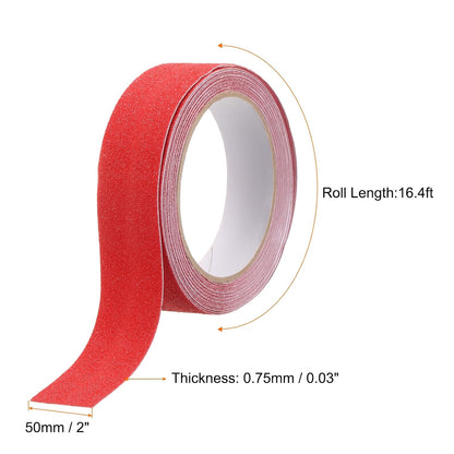 HARFINGTON Anti Slip Traction Tape 2" x 16.4ft Waterproof Non-Slip Grip Tape High Friction Weather Resistant Non Skid Stair Treads Tape for Indoor Outdoor Stair Steps, White