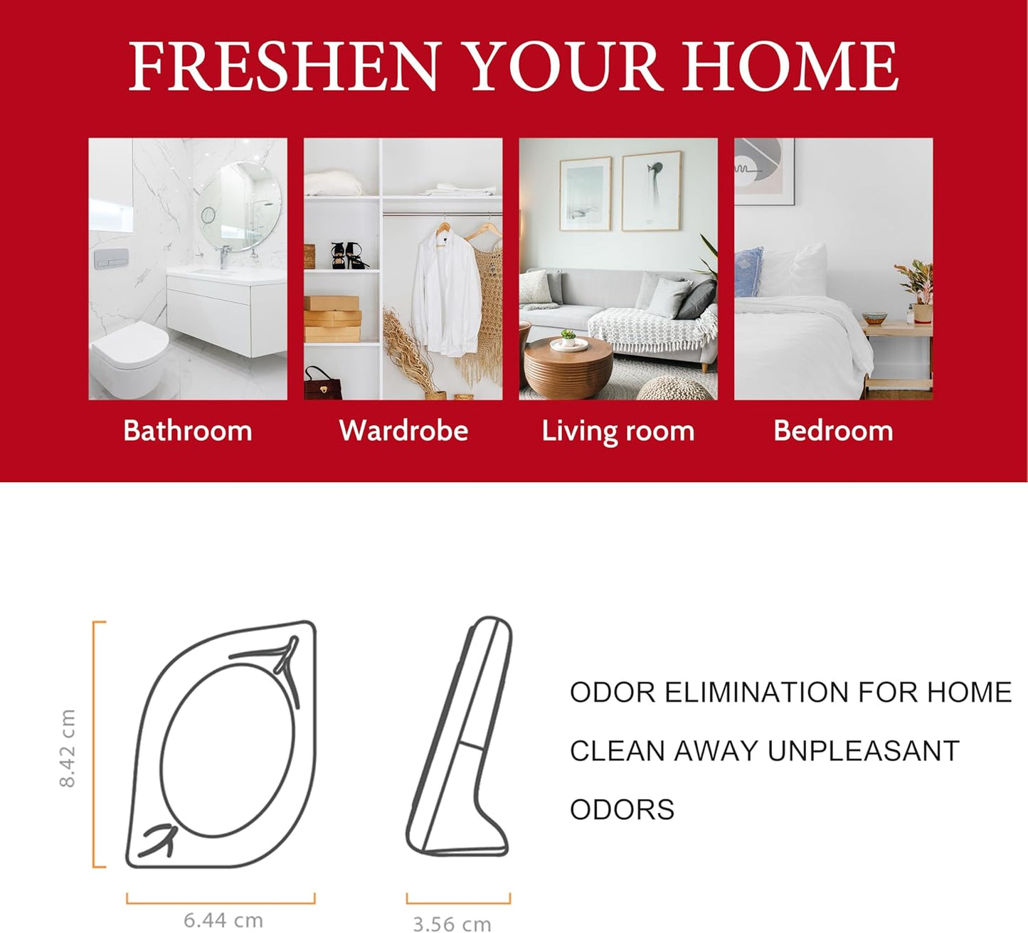 Air Freshener for Home, 4 Pack, Eucalyptus & Mint, Odor Eliminator for Small Area Closets Bathroom Pets Strong Odor, Up to 120 Days