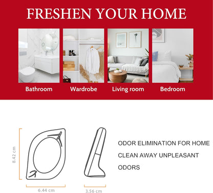 Air Freshener for Home, 4 Pack, Eucalyptus & Mint, Odor Eliminator for Small Area Closets Bathroom Pets Strong Odor, Up to 120 Days