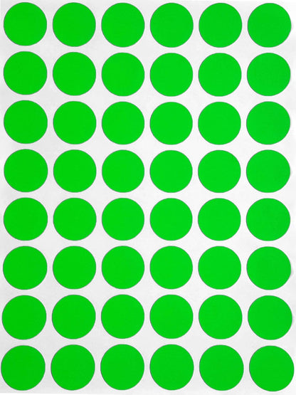 Royal Green Dot Sticker 11/16" Inch (17mm) Colored Labels in Purple - 2400 Pack - Colors A