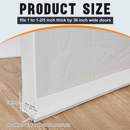 Pickmesh 4 Pcs 36 Inch Adjustable Storm Door Sweep for 1 to 1-2/5 in Bottom Seal Replacement Parts Under Draft Stopper Weather Stripping Threshold (White)