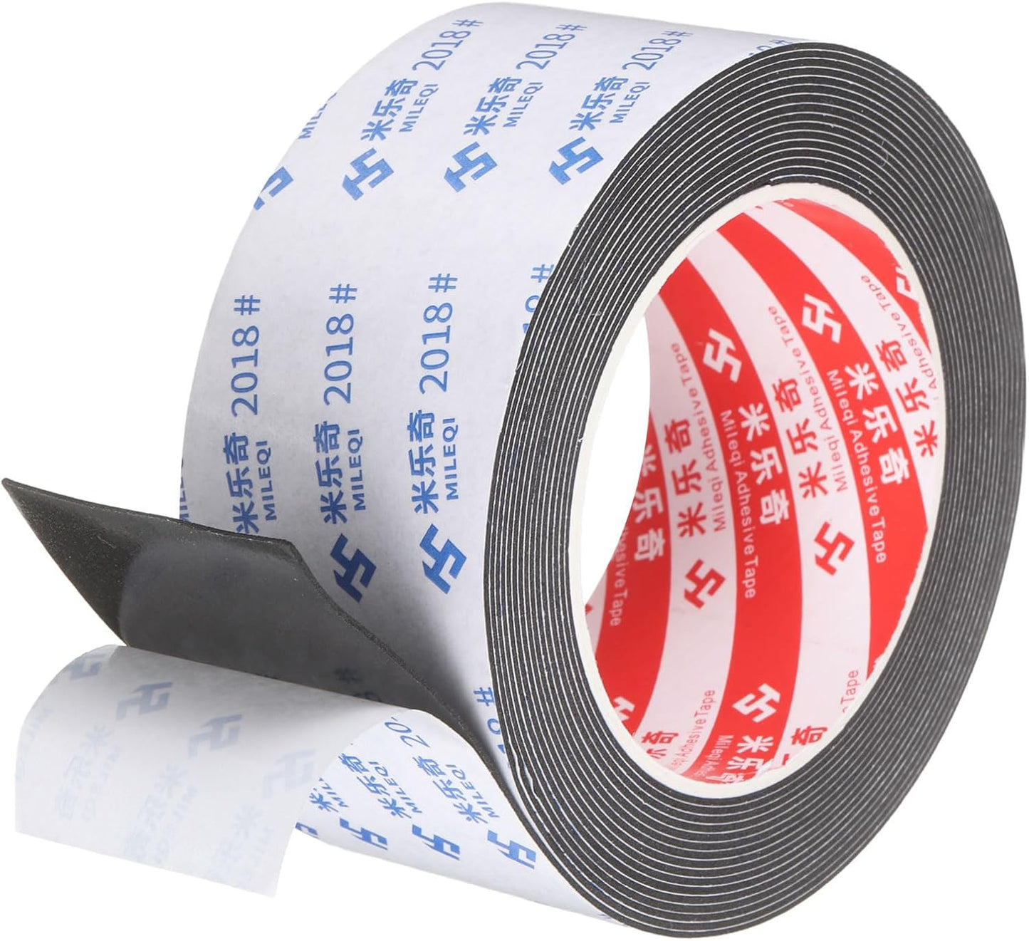 PATIKIL Sponge Rubber Foam Tape, 5/8" W x 1/8" t x 16.4ft l Self-Adhesive Foam Insulation Tape Weather Stripping for Window Door Soundproofing Weatherstrip AC Seal Strip, Black