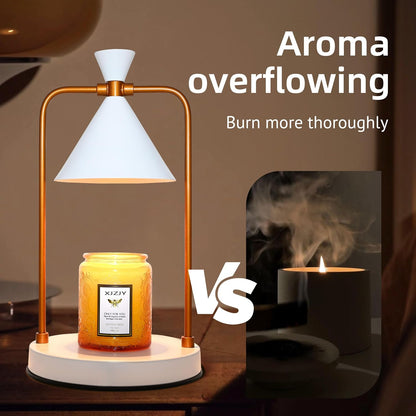 XJZJY Candle Warmer Lamp with Timer Dimmer,Unique Birthday Gifts for Women Mom,House Warming Gifts New Home Room Decor,Wax melt Warmer for Scented Wax Jar Candles,Black-Large