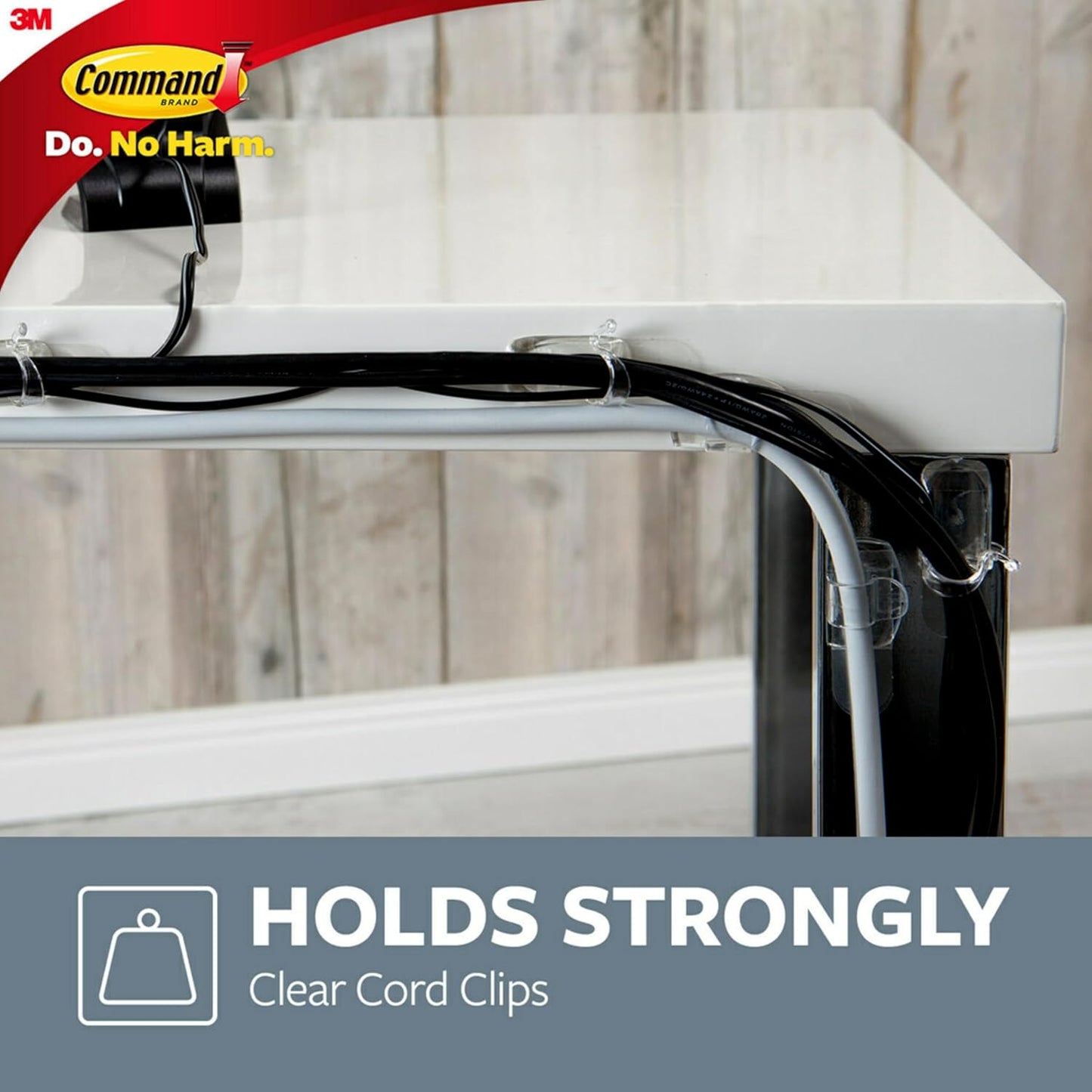 Command Round Cord Clips, Damage Free Hanging Cable Clips, No Tools Wall Clips for Hanging Electrical Cables, 40 Clear Cord Clips and 48 Command Strips