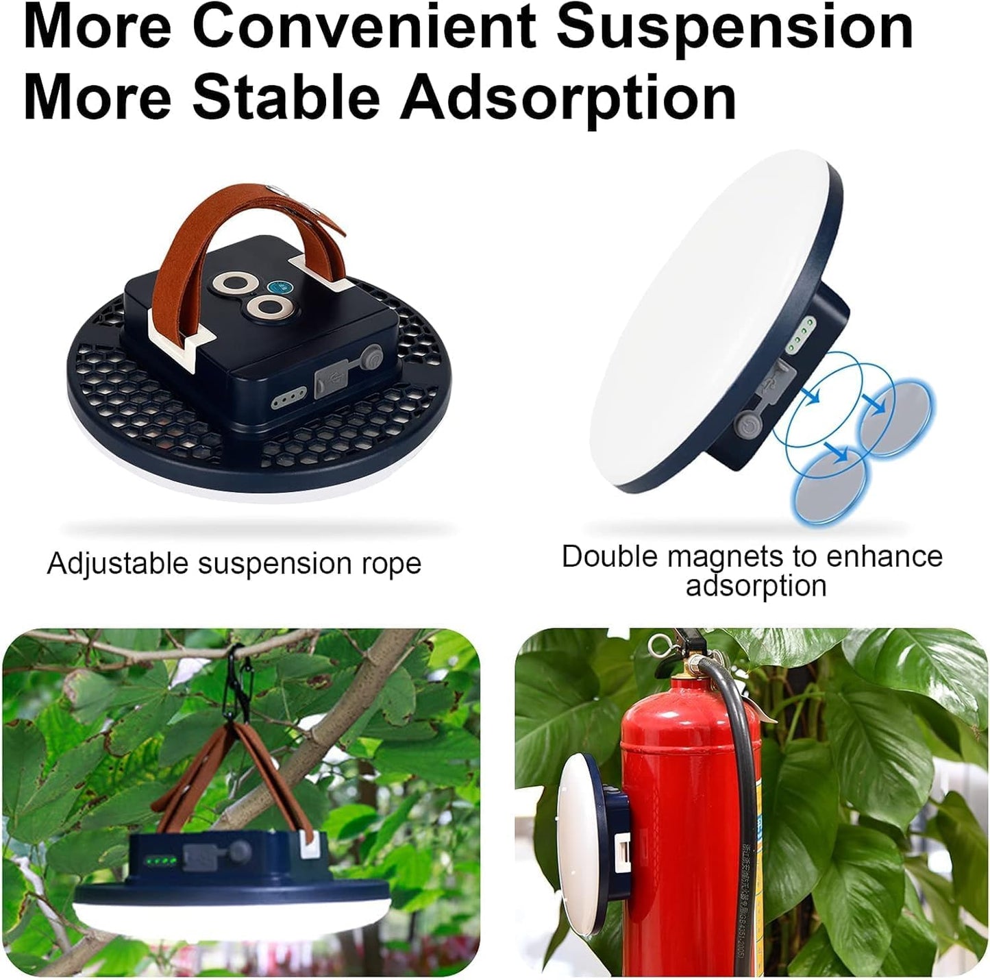 4000LM Flashlight Portable LED Camping Lantern Light 30W with Digital Display and Magnet , IPX5 Waterproof Tent Lights Light for Parents Christmas Gift