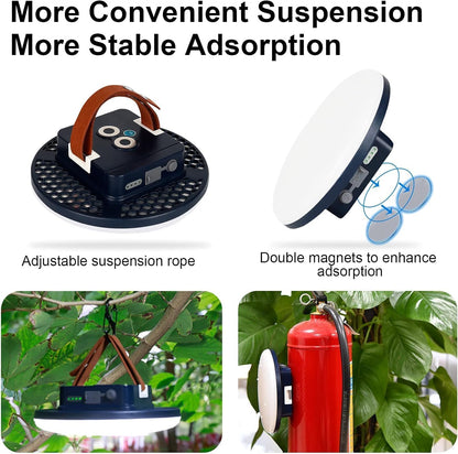 4000LM Flashlight Portable LED Camping Lantern Light 30W with Digital Display and Magnet , IPX5 Waterproof Tent Lights Light for Parents Christmas Gift