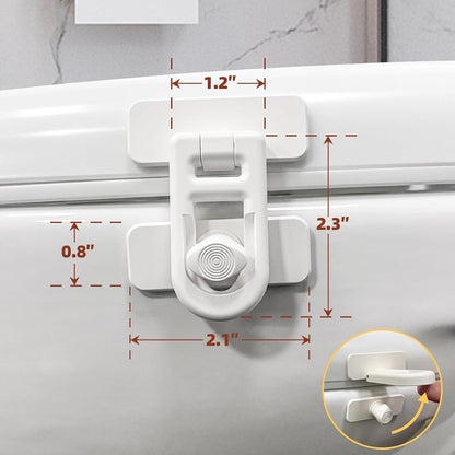 Child Safety Locks (2 Pack) – No-Tool Install, Baby Proof Locks for Cabinets, Drawers, Fridge – Strong Adhesive, Hard to Break by Toddlers, Safety Material – Universal Fit for Wood, Metal