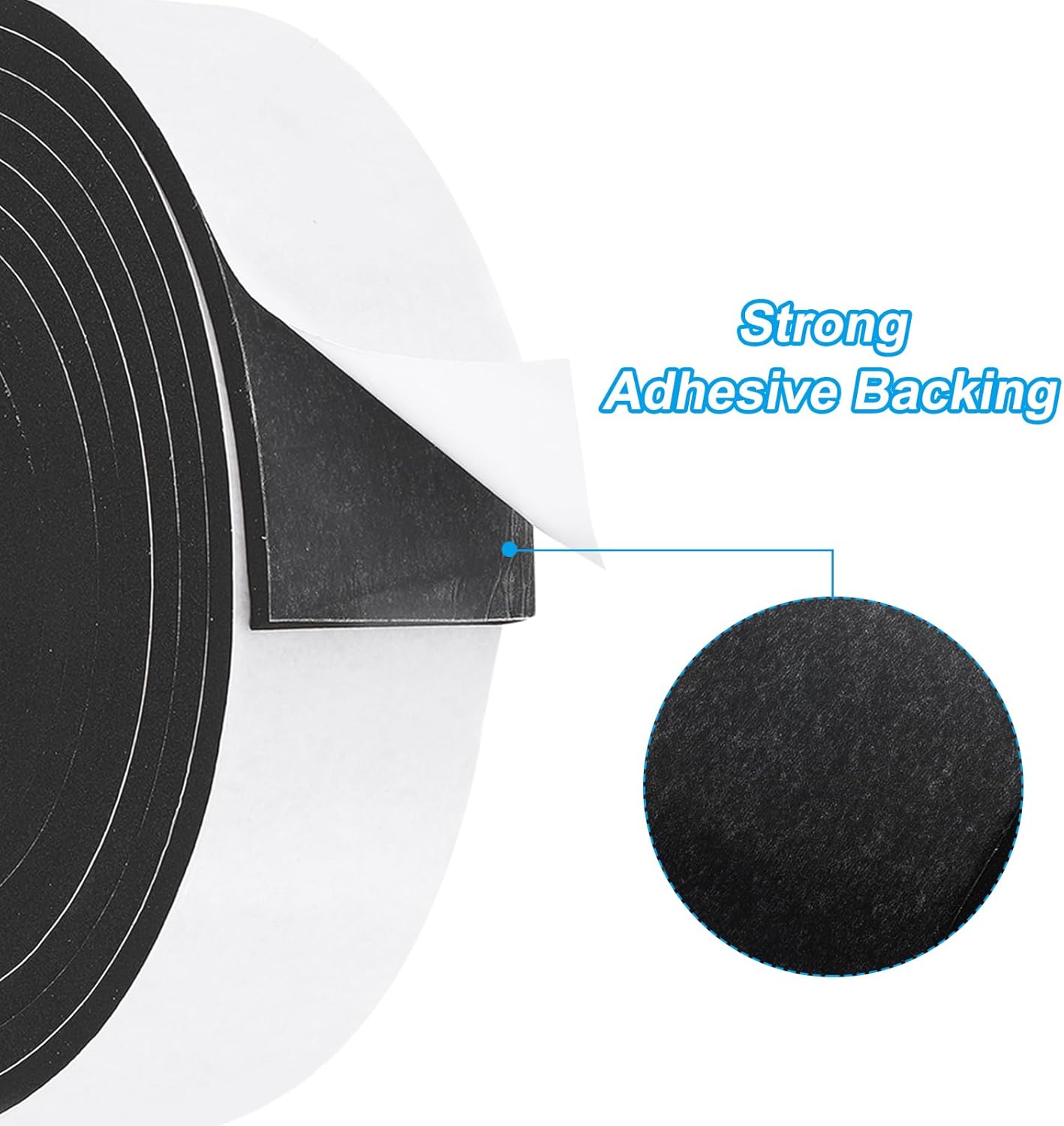 PATIKIL Weather Stripping Door Seal Strip, 3/8 Inch x 1/4 Inch x 32 Ft Self Adhesive Soundproof High Density Foam Tape Insulation for Door Window Air Conditioning, White - Colors A