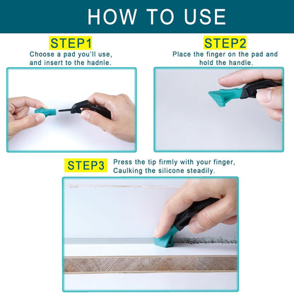 ORXPLUS TOOLS Silicone Caulking Tool Kit Silicone Sealant Finishing Tool for Silicone Sealant Grout Finishing Sealing (Palm Silicone Caulking Tool)