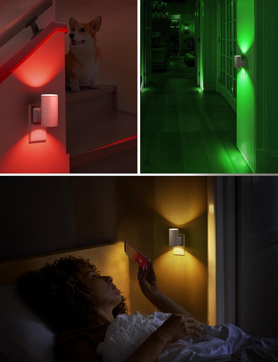 L LOHAS LED Night Light Plug in, Night Lights Plug into Wall, Light Sensor, 0-100LM Soft White 3000K, Dimmable Night Light, Modern Nightlight for Kids Bathroom Hallway Bedroom Kitchen Stairway, 2 Pack