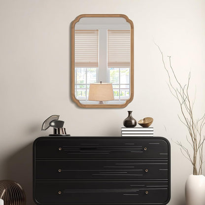 WallBeyond Full Length Mirror Wall Mounted 65"x22", Rustic Wooden Frame Floor Mirror, Large Full Body Mirror for Bedroom, Leaning or Hanging Against Wall, Natural