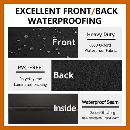 Patio Deck Box Cover, 63x30 Inch Fire Pit Covers with Straps and Handles, Waterproof Heavy Duty Outdoor Furniture Winter Cover for Keter, Suncast, Lifetime Container