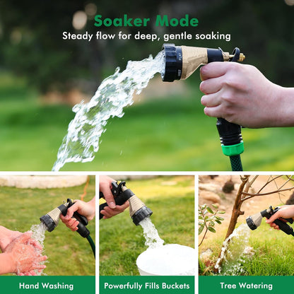 RESTMO Garden Hose Spray Nozzle, Water Hose Nozzle Heavy Duty, High Pressure Hand Sprayer with 6 Adjustable Watering Patterns, Slip Resistant for Watering Plants, Car Washing & Pet Showering, Purple