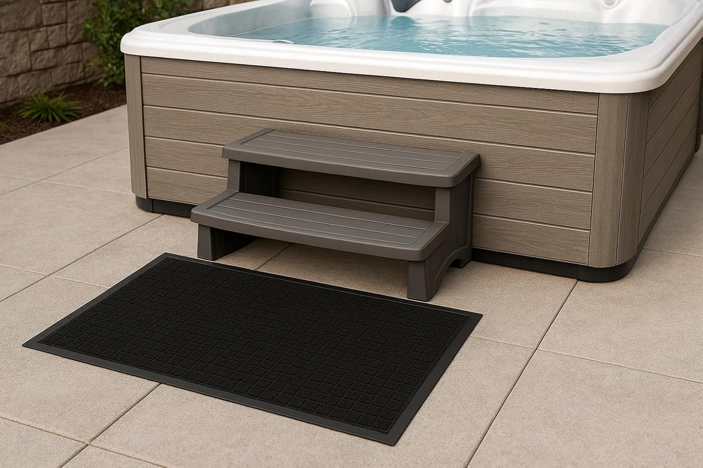 Guardian WaterGuard Indoor/Outdoor Wiper Scraper Floor Mat, Rubber/Nylon, 3'x4', Grey