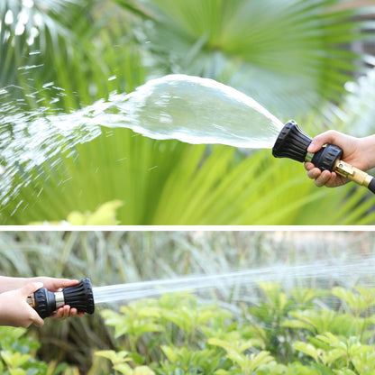 HOSUN Garden Hose Nozzle, Fireman Style Hose Nozzle, Heavy Duty Brass Hose Nozzle, Leak Proof & Best High-Pressure Sprayer for Plants Watering, Car Washing, Pet Washing, etc. (blue)