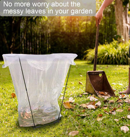 Metal Trash Bag Holder Bag Holder Stand Outdoor Leaf Bag Stand Portable Metal Garden Garbage Bag Holder Frame for Trash Yard Camping Garden Laundry Lawn Party Supplies