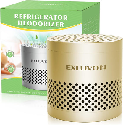 Refrigerator Deodorizer, Fridge Odor Eliminator Lasts for 10 Years, Household Essentials Fridge Smell Eliminator, More Effective Than Baking Soda and Bamboo Charcoal Air Purifying Bag, Black