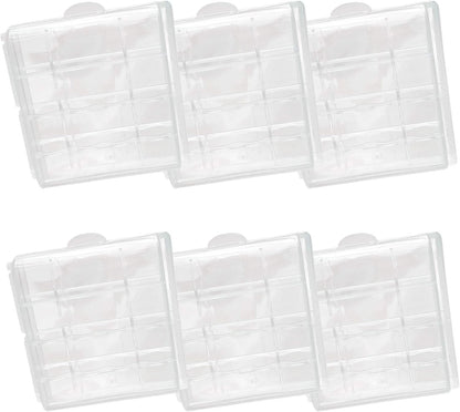 Battery Storage Case for AA/AAA, Battery Holder Box (6Pack Clear)
