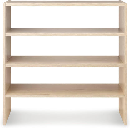 Whitmor Wood Stackable 2-Shelf Shoe Rack, White, 24 inches