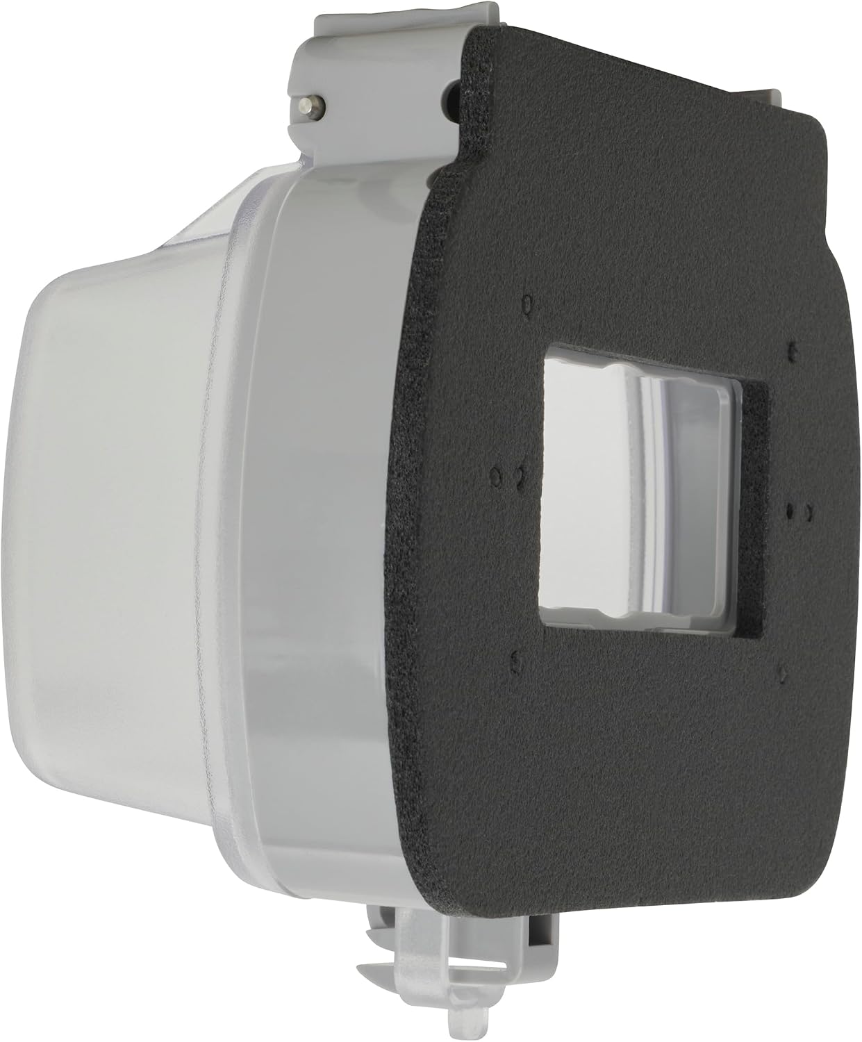 Leviton Weatherproof Outlet Box, Extra Duty 1-Gang While-In-Use Cover Includes Inserts for Single, Duplex and Decora/GFCI Receptacles, Vertical Mount, Plastic Enclosure, 5980-UCL, Clear