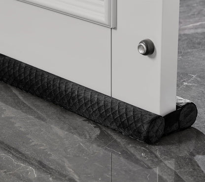 Ciieyuo Premium Velvet Under Door Draft Stopper, 30'' to 36'' Adjustable Gap Filler, Double-Sided Windproof Seal, Easy Install to Block Noise, Cold Air, Light, Dust, and Drafts