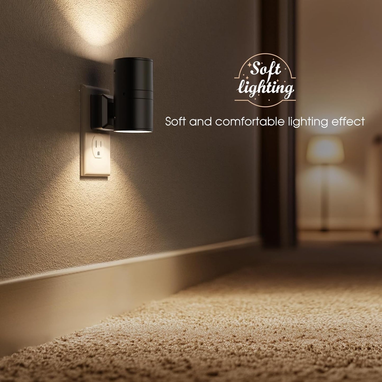 Briignite Motion Sensor Night Light,2 Pack Motion Activated Plug in Night Lights, 0-100LM Dimmable Soft White 3000K, Motion Sensor Light Indoor for Bathroom Hallway Bedroom Stairway Kid Elderly Pet