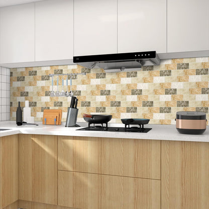 BSABSAQAA 10 Sheets Peel and Stick Backsplash for Kitchen 12"X12" Back Splash Adhesive Subway Wall Tile Sticker for Bathroom on Renter Friendlyn Marble