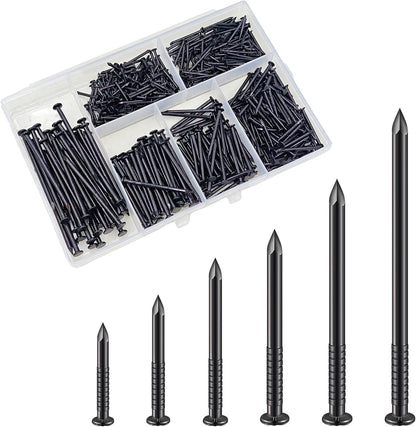 Wensilon 430pcs Stainless Steel 304 Nails Kit, Hanging Nails Kit, Wall Nails Kit, Dowels Kit, Long Nails Kit