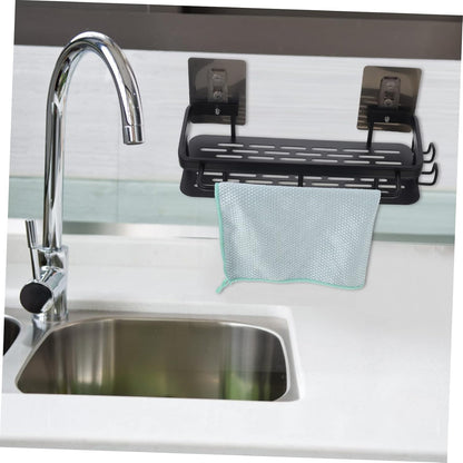 Space Kitchen Sink Storage Rack Sponge Holder Dishcloth Drying Organizer Wall Mounted Stylish Design for Tidy Sinks Counters Space Saving